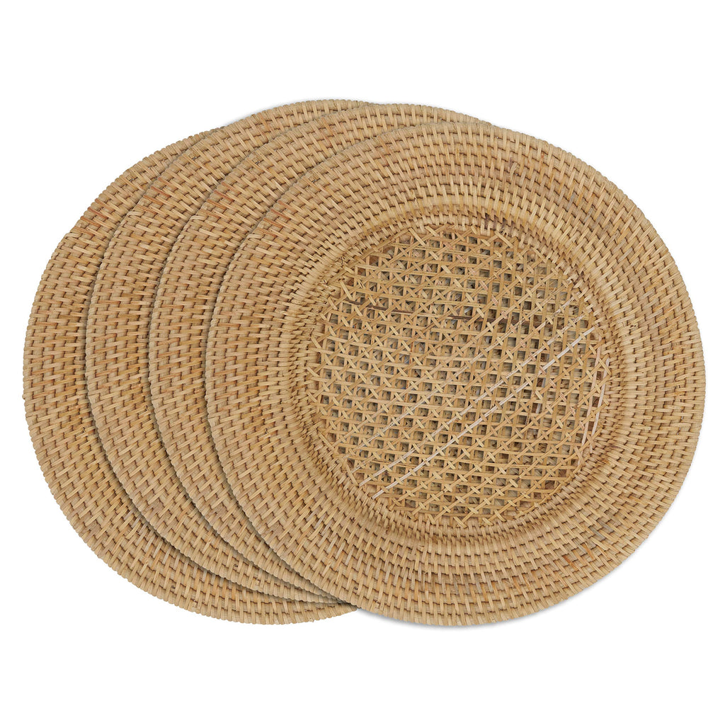 Handmade Rattan Charger Plates (Set of 4)