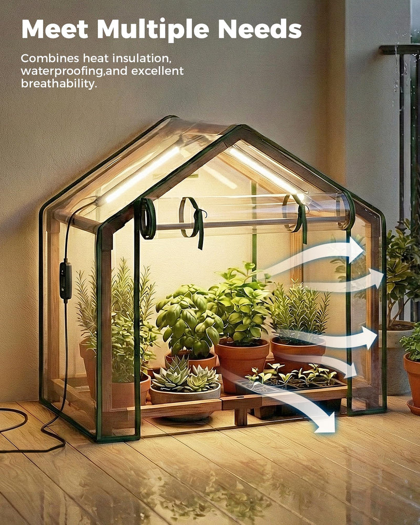 Mini Greenhouse Indoor Desktop with Lights
