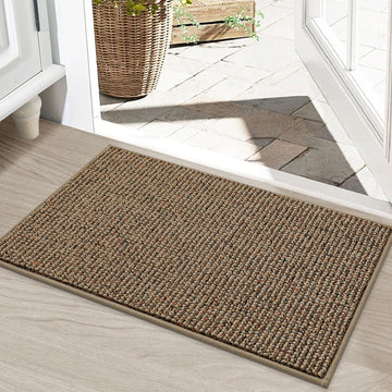 Dirt Trapper Door Mat 20" x 32", Non-Slip Washable Doormats, Beige