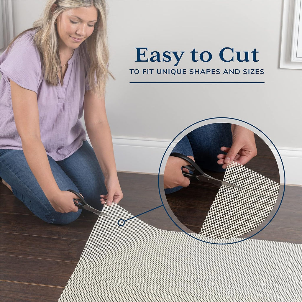 Runner Rug Pad Gripper for Hardwood Floors, Non Slip 2x6 Ft Rug Pads for Area Rugs, Thick Rug Grippers for Tile - Set of 12