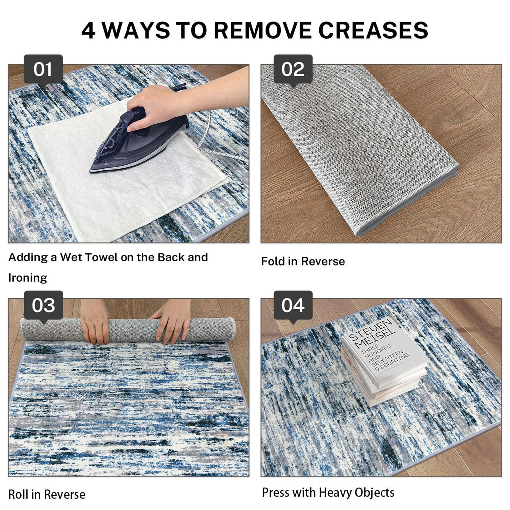Abstract Washable Runners 3x10 Runner Rug Non Slip