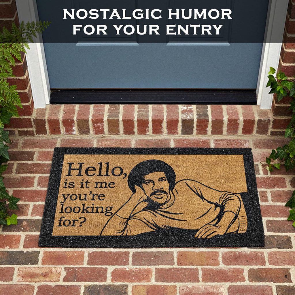 Hello Is It Me You're Looking for Welcome Mat 30x17 Inch Funny Doormat Coir | Funny Home Decor, Fan-Inspired Design
