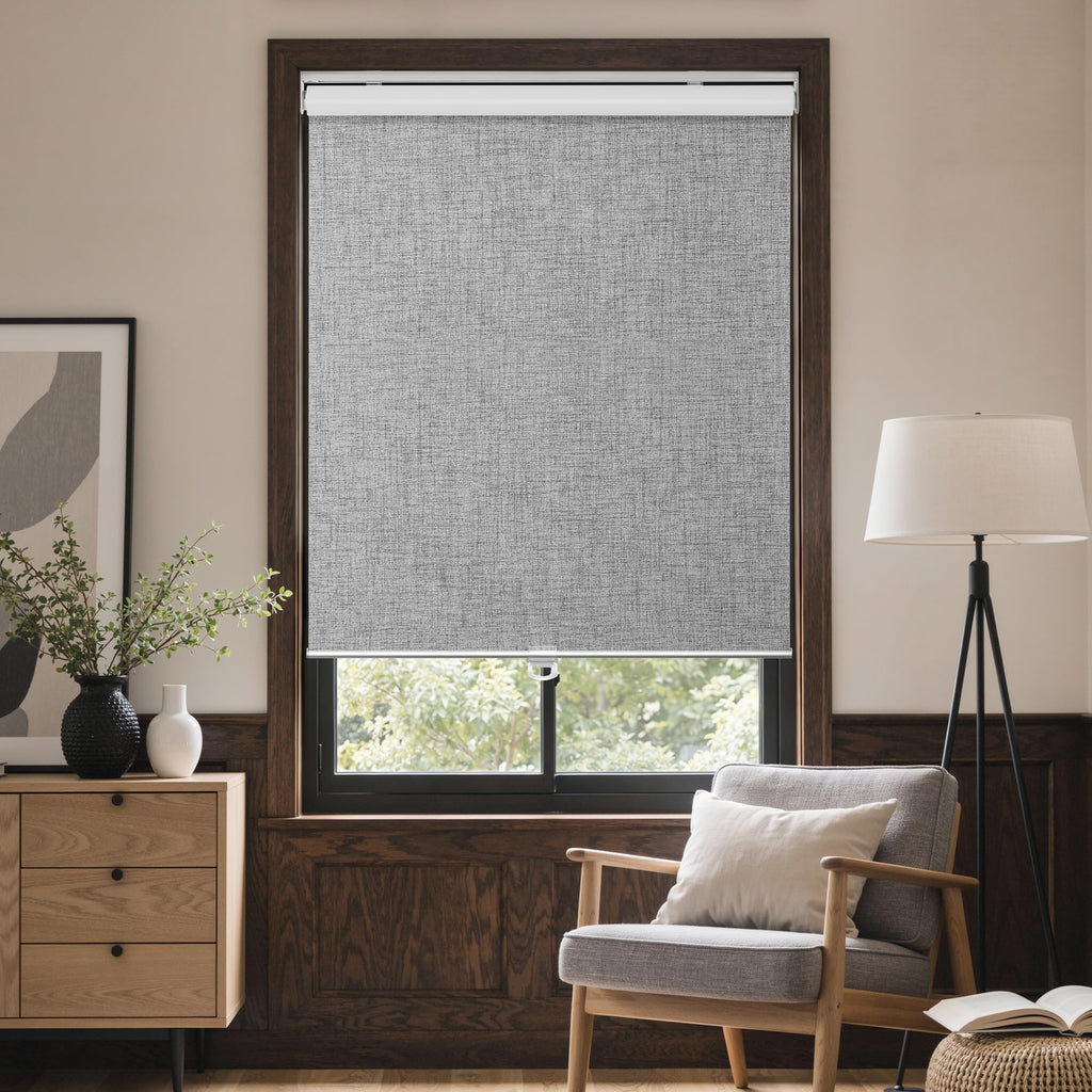 Cordless Blackout Roller Shades, Grey