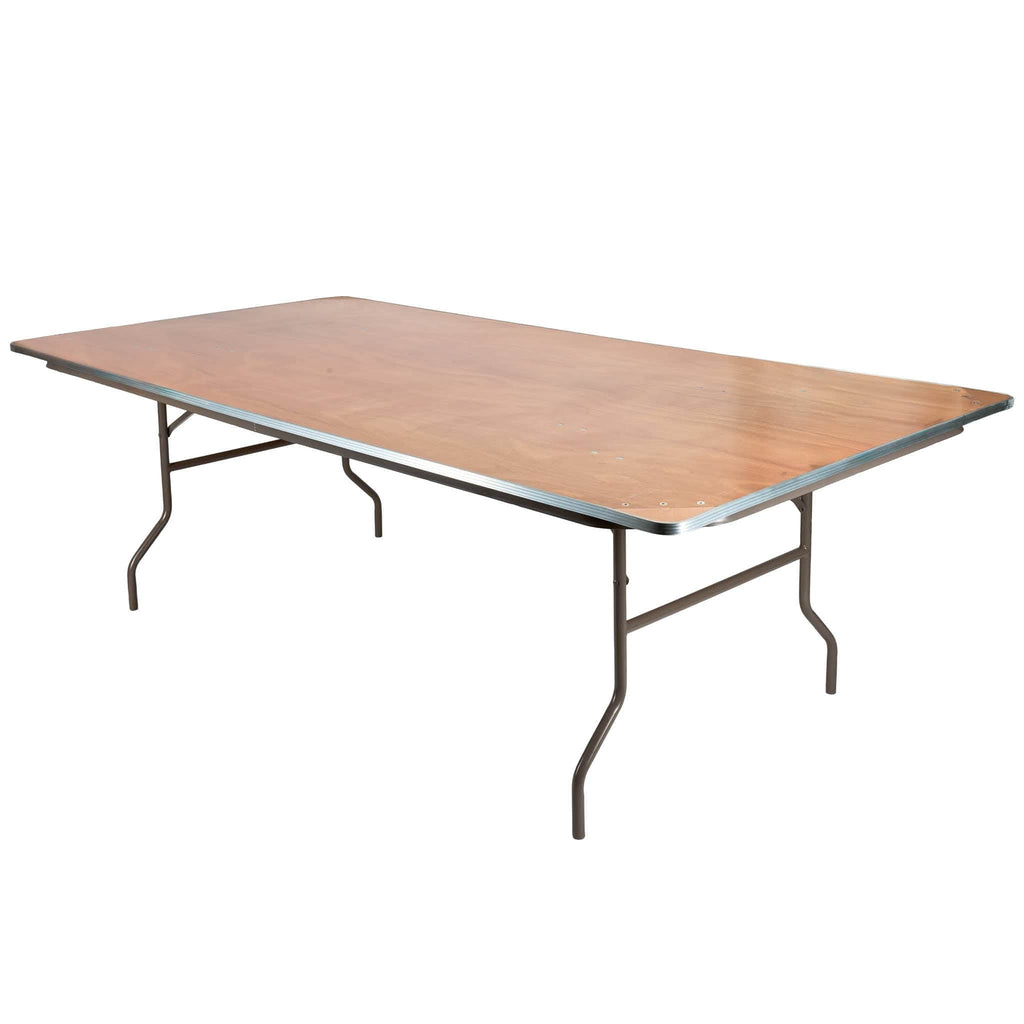 Rectangle Plywood Folding Table with Steel-Core