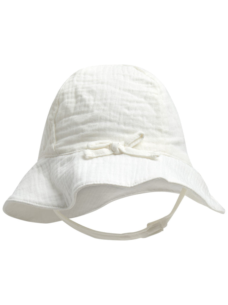 Baby Girls' Smocked Cotton Romper with Sun Hat Set, 2-Piece