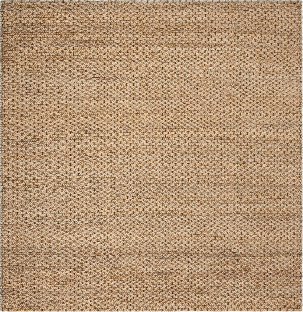 Natural Fiber Collection Area Rug - 6' Square, Natural, Handmade Farmhouse Jute, Ideal for High Traffic Areas (NF870A)