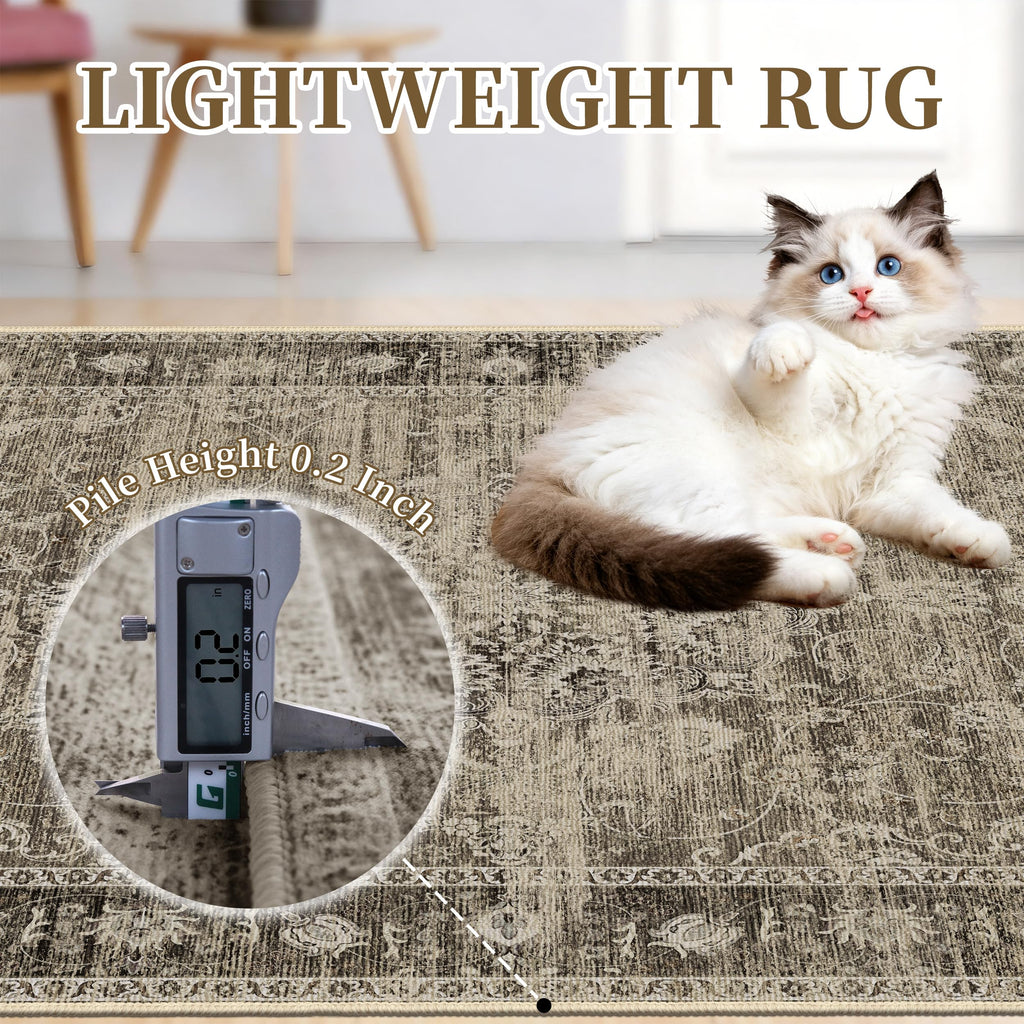 Brown 4x6 Entryway Rugs, Vintage Area Rug