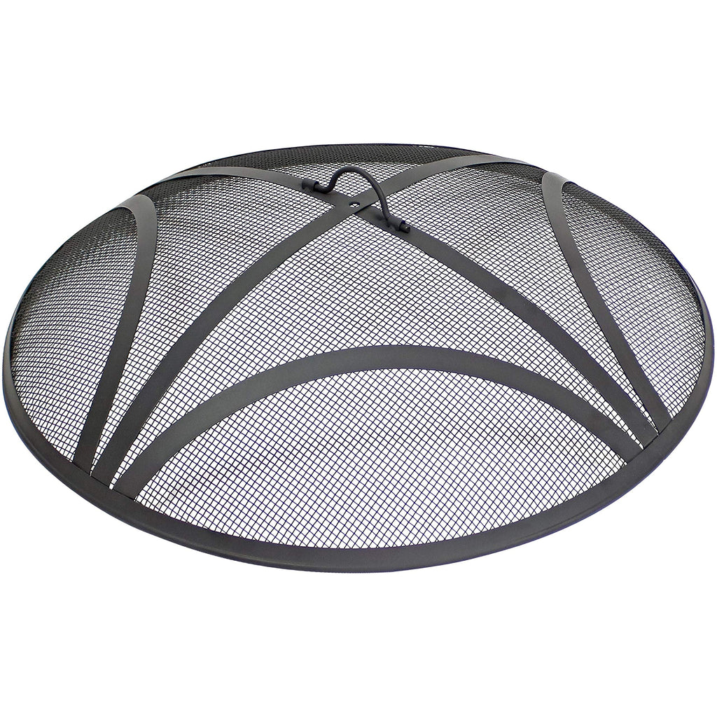 Outdoor Round Fire Pit Screen, Reinforced Steel Mesh, 30-Inch