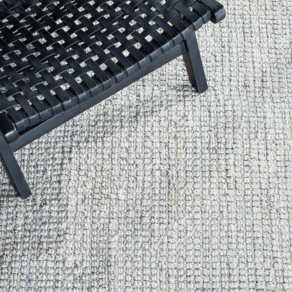 Natural Fiber Collection Area Rug - 7' Square, Grey, Handmade Farmhouse Jute, Ideal for High Traffic Areas (NF730F)
