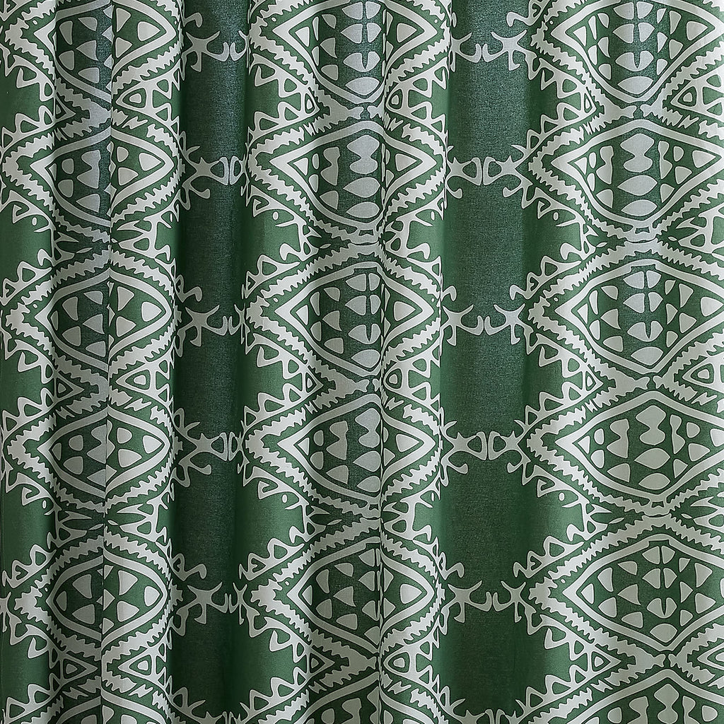 Aisha Cotton Fabric by Jungalow, Machine Washable, 72" x 72", Green