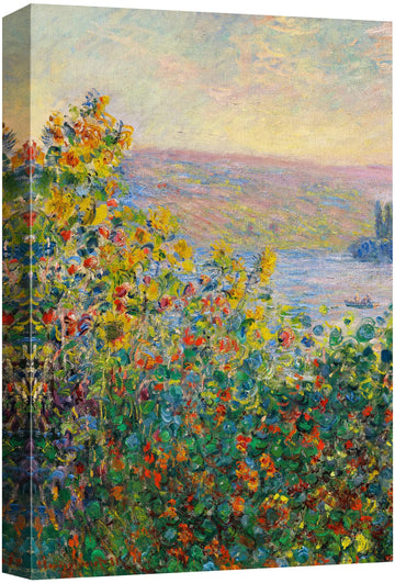 Flower Beds at theuil by Claude Monet - Canvas Print Wall Art Famous Painting Reproduction - 12" x 18"?