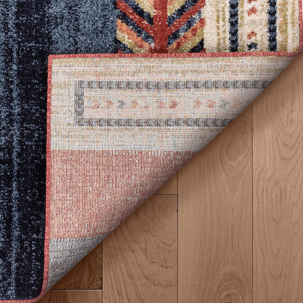 Dustin Crimson Southwestern Medallion Area Rug