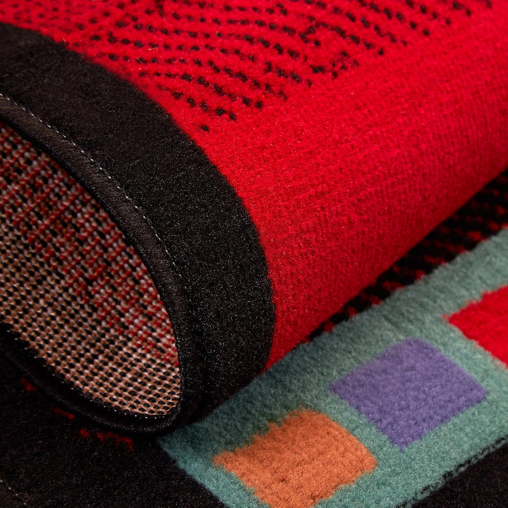 Dynamix Premium Sagrada Southwestern Geometric Area Rug, Black/Red