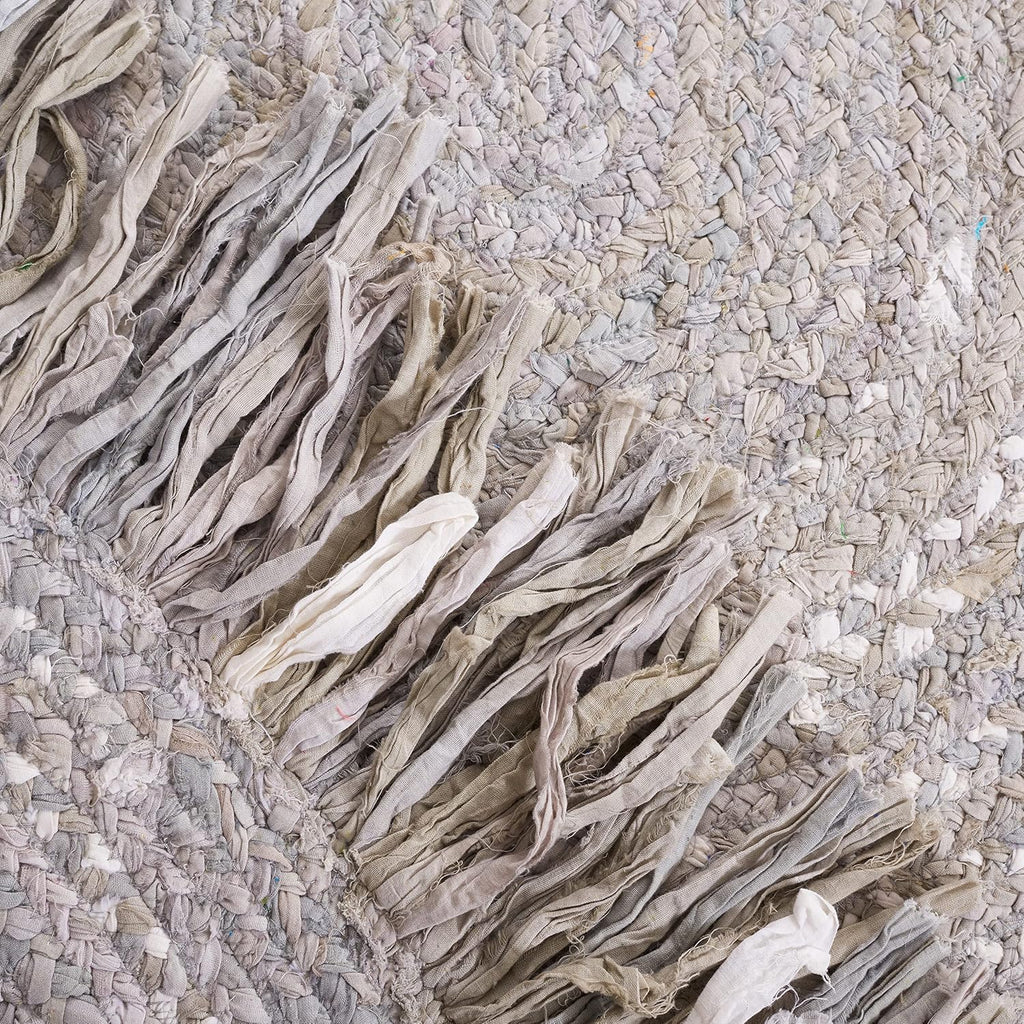 Braided Oval Rug, Light Grey BRD451F