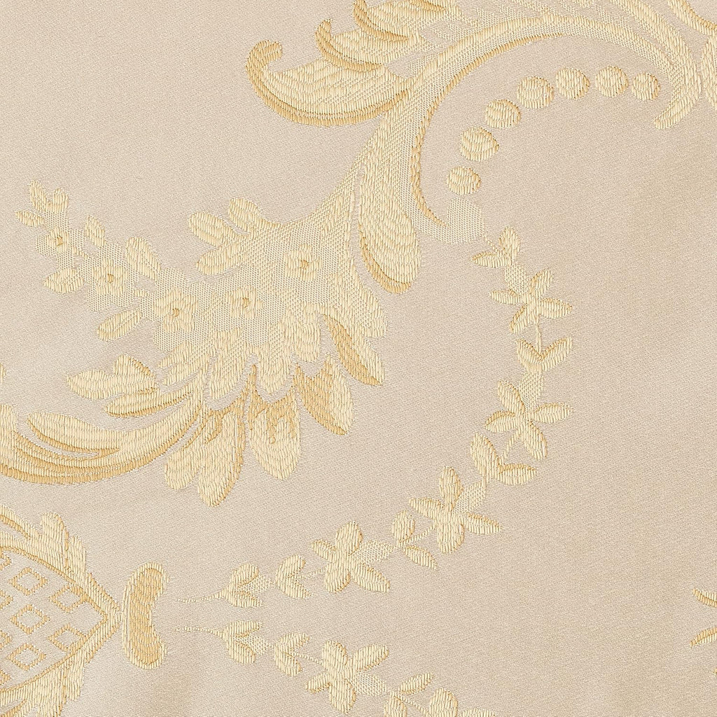 Majestic Damask Design Tablecloth - Beige 60" by 120" Oblong/Rectangle