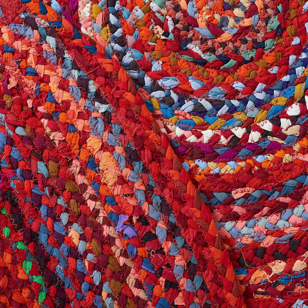 Braided Oval Rug 6x8, Rust & Multi BRD452P