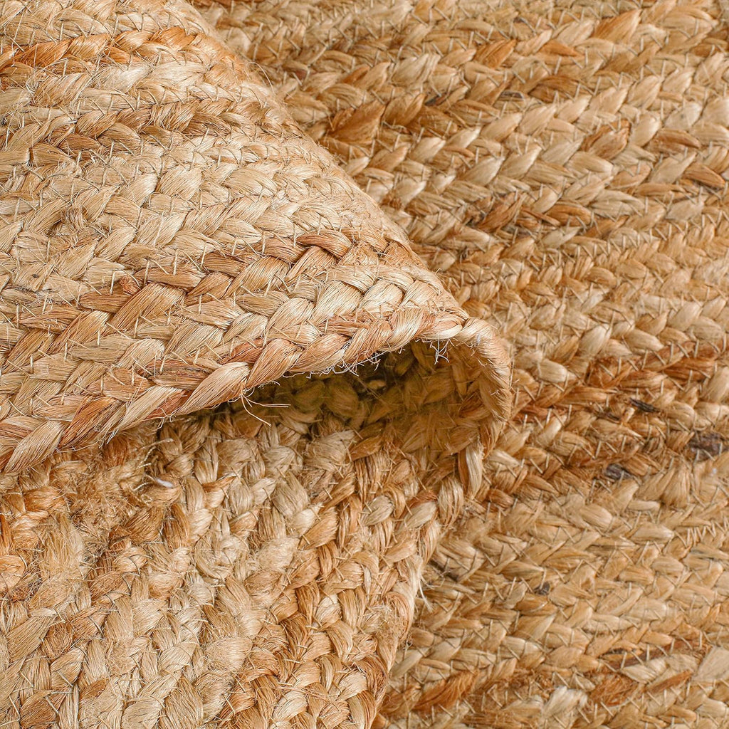 2x3 Hand Woven Jute Braided Rug, 2'x3' - Natural, Reversible Boho Entry Area Rugs for Kitchen, Living Room I Farmhouse