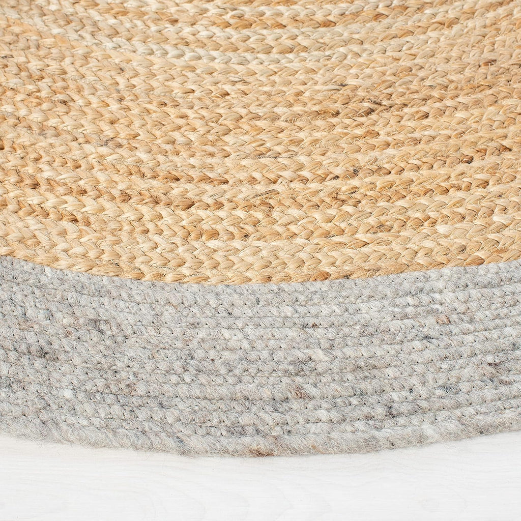 Braided Oval Rug 4x6, Wool Silver & Brown BRD910G