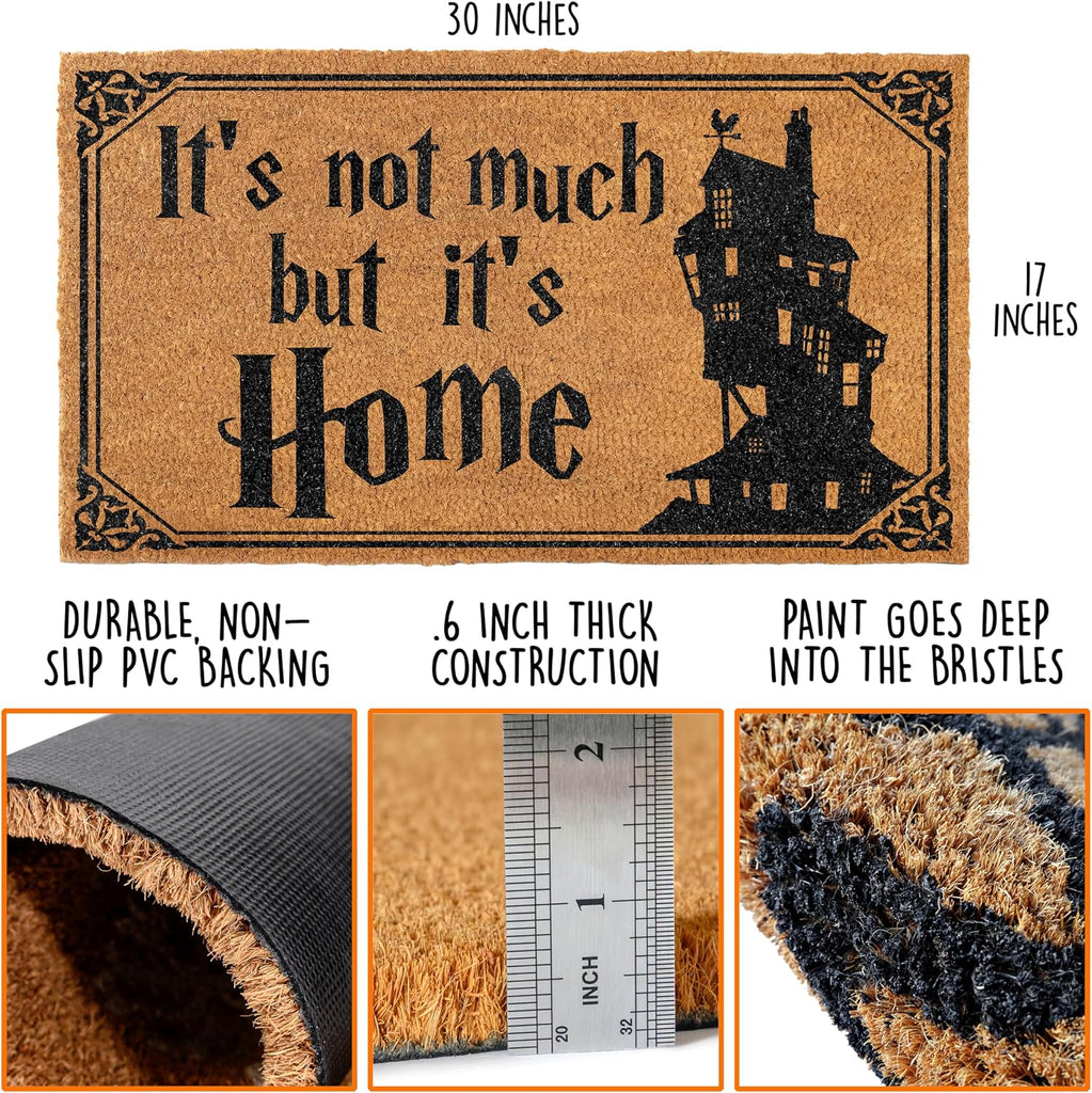 It's Not Much but It's Home Door Mat 30x17 Inch, Nerdy Welcome Mat Coir | Funny Entryway Decor, Fantasy Fan Gift