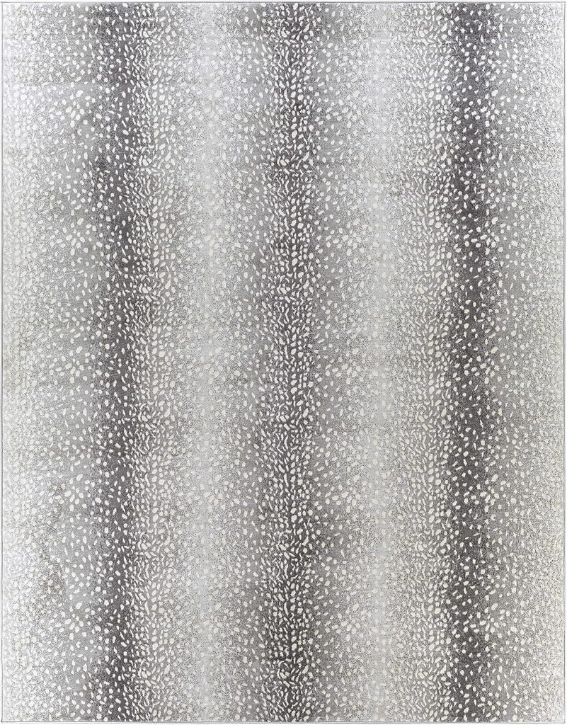 Pembroke Living Room, Bedroom Area Rug - Animal Print Antelope Striped Ombre - Contemporary Modern Minimalist