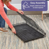 24-Inch iCrate for Small Breeds, 12-20 lbs, Single Door Folding Dog Crate with Divider Panel