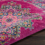 Home Passion Fuchsia 8' x Round Area Rug - Easy Clean, Non Shedding, Bed Room, Living Room, Dining R
