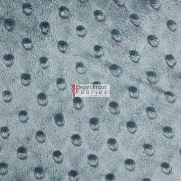Minky MINKEE Chenille DOT Soft Fabric Cuddle 42 Color 60"W SEW Craft by The Yard (Denim Blue)