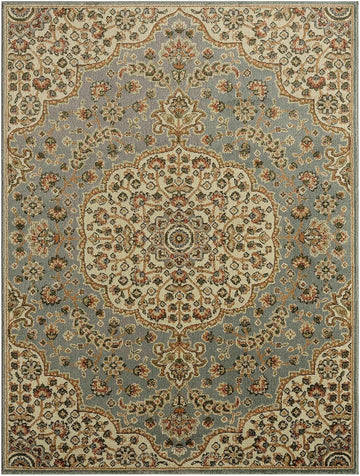 Dynamix Royalty Medallion Traditional Area Rug, Blue/Ivory