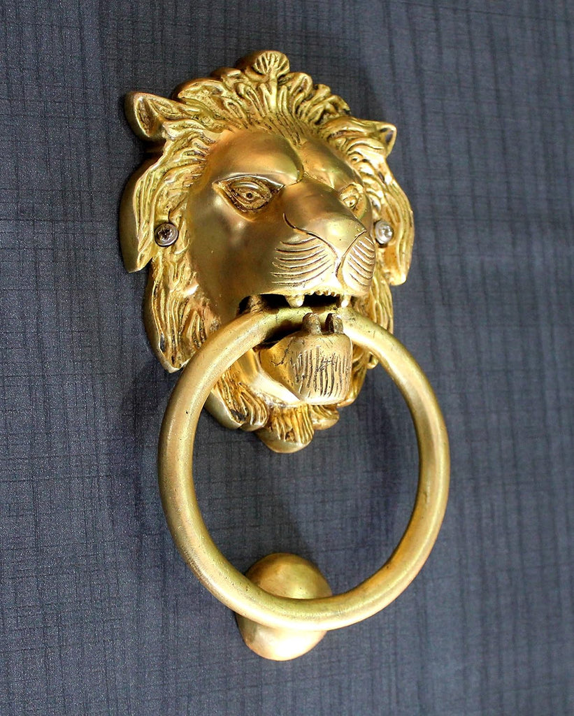 Brass Lion Door Knocker Knockers Gate Knocker Door Accessories (Lion 6")