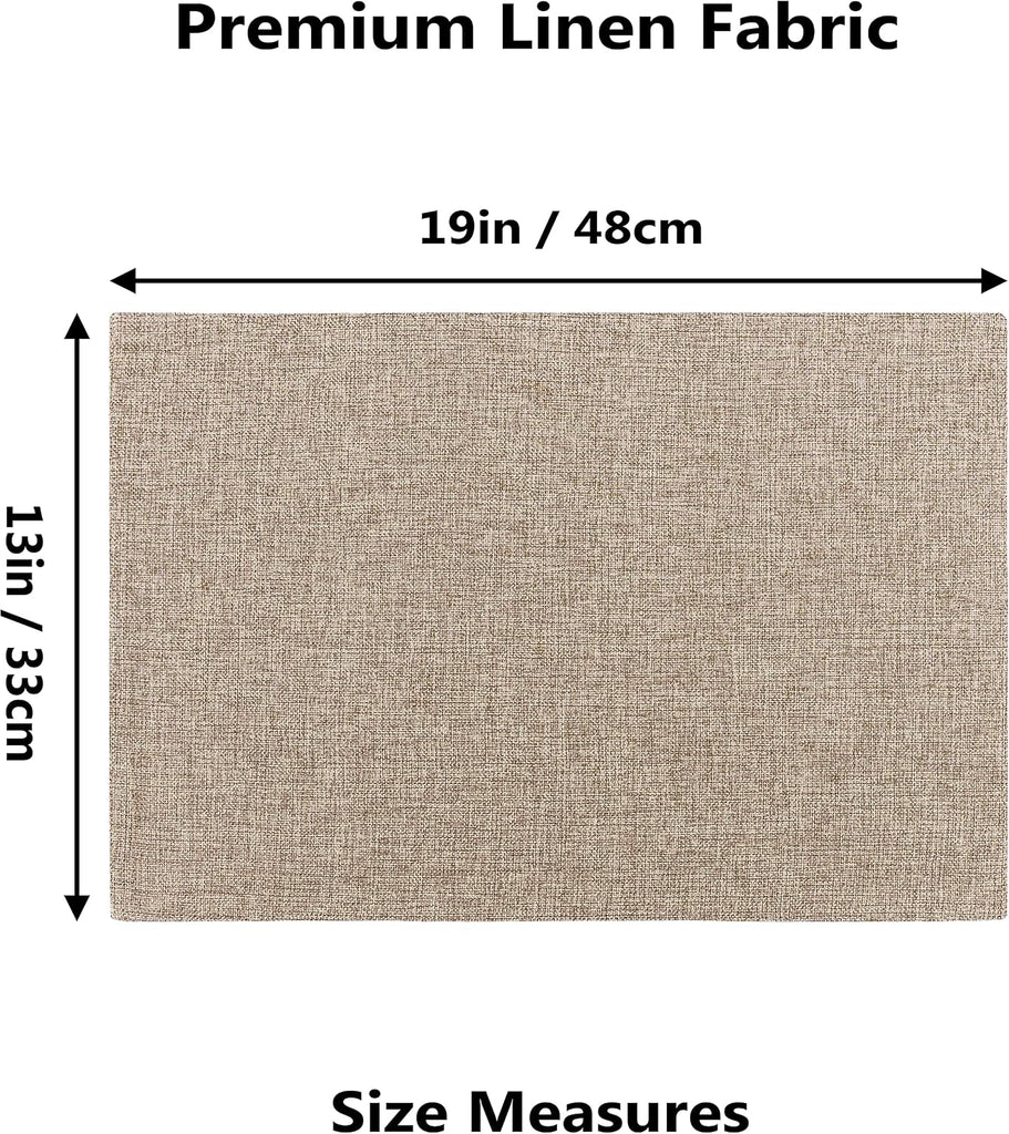 Linen Placemats Heat Resistant Dining Table Cloth Place Mats Kitchen Table Mats Placemats Table Decor - Set of 4