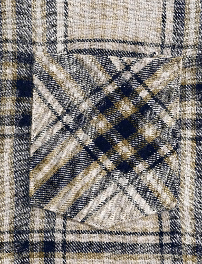 Boys Flannel Shirts Long Sleeve Button Down Plaid Shirt