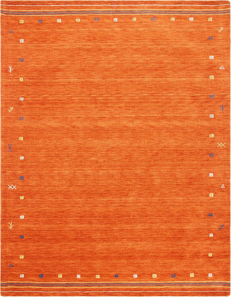 Himalaya Area Rug - 10' x 14', Rust, Handmade Boho Tribal Wool