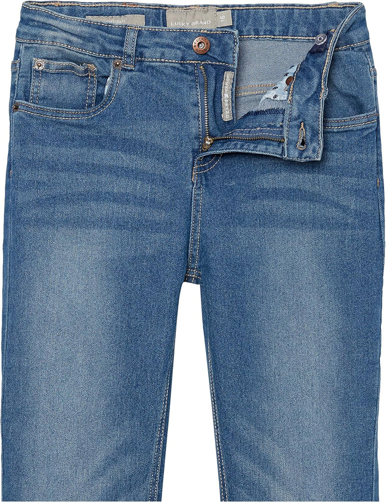 Girls' Pocket Stretch Bootcut Fit Denim Jean, Zipper Fly & Button Closure