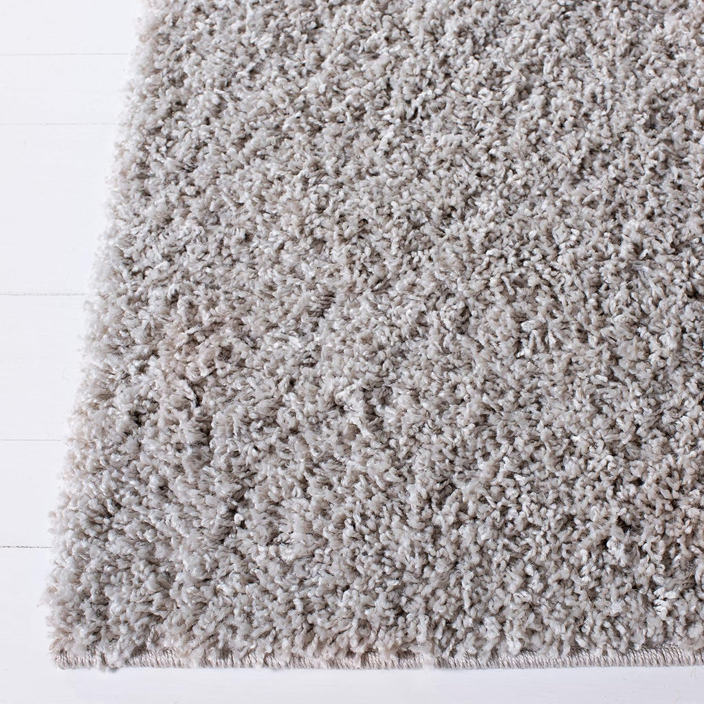 Venus Shag Collection Area Rug - 5'3" x 7'6", Light Grey, Solid Design, Non-Shedding & Easy Care, 1.8-inch Thick