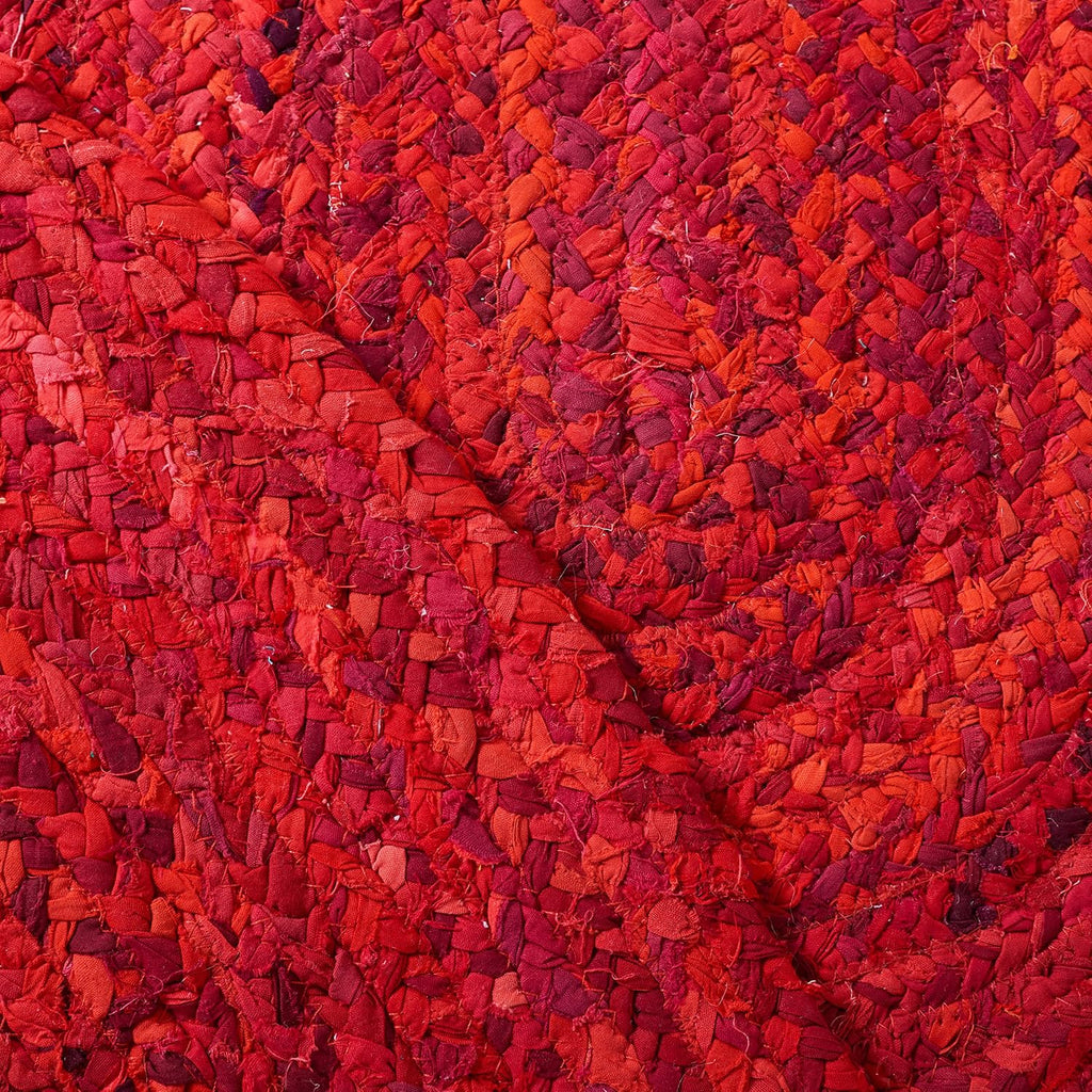 Braided Cotton Oval Rug, Farmhouse Red BRD452Q