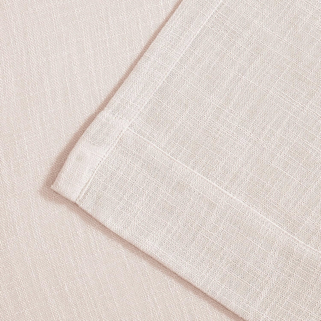 Pink Bailey Pinch Pleat Light Filtering Curtain Panels 95 Inches Length,Boho Textured Semi Sheer Drapes Window