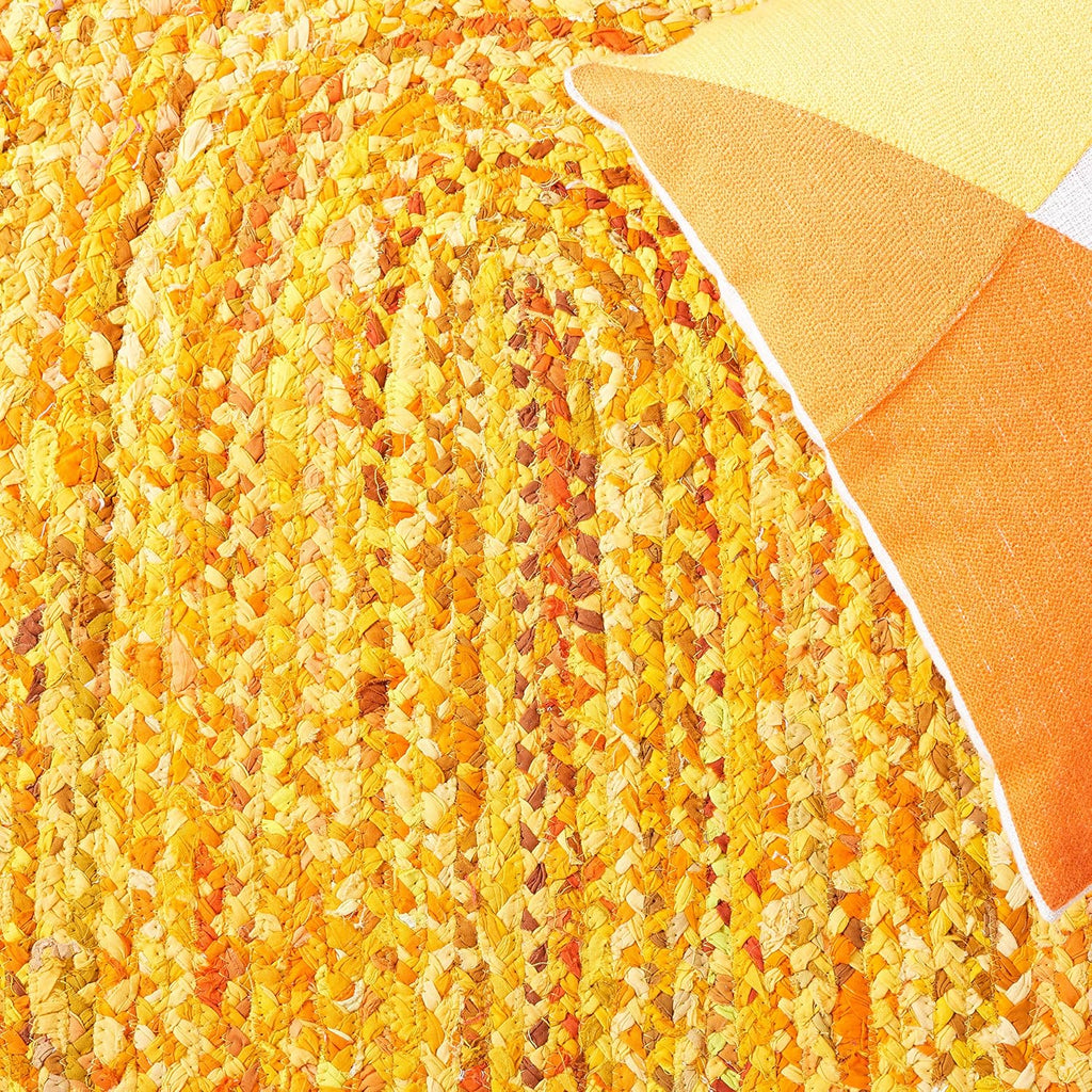 Braided Oval Rug 4x6, Cotton Braided Gold BRD452D