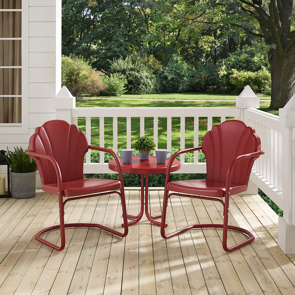 Inspired Saarinen Style Tulip 3-Piece Chair & Side Table Set