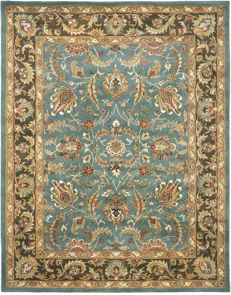 Heritage Area Rug - 9' x 12', Blue & Brown, Handmade Traditional Oriental Wool