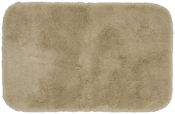 Finest Luxury Neutral Linen 24 in. x 40 in. Ultra Plush Washable Bath Rug -Soft, Fluffy, Non-Slip Design for Your