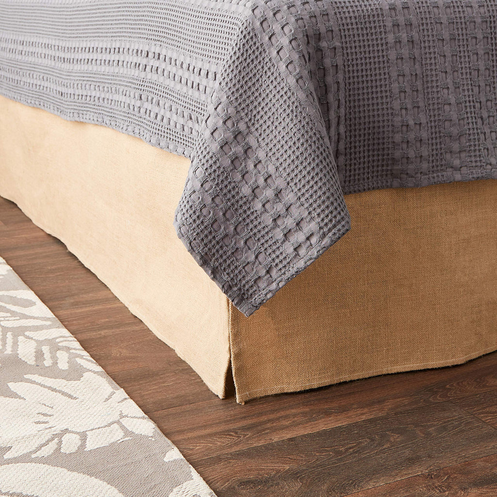 Home Burlap Bed Skirt, Natural