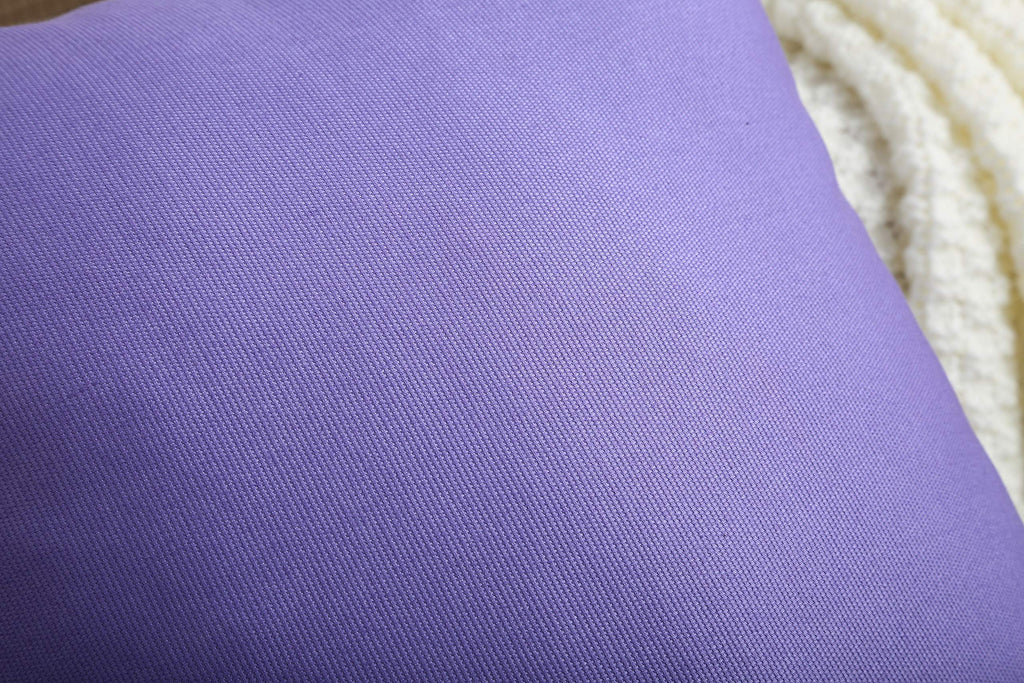 Handmade Decorative Solid 100% Cotton Canvas Throw Pillow Covers/Pillow Shams, (26"x26", Violet), 1 Count (Pack of 1)