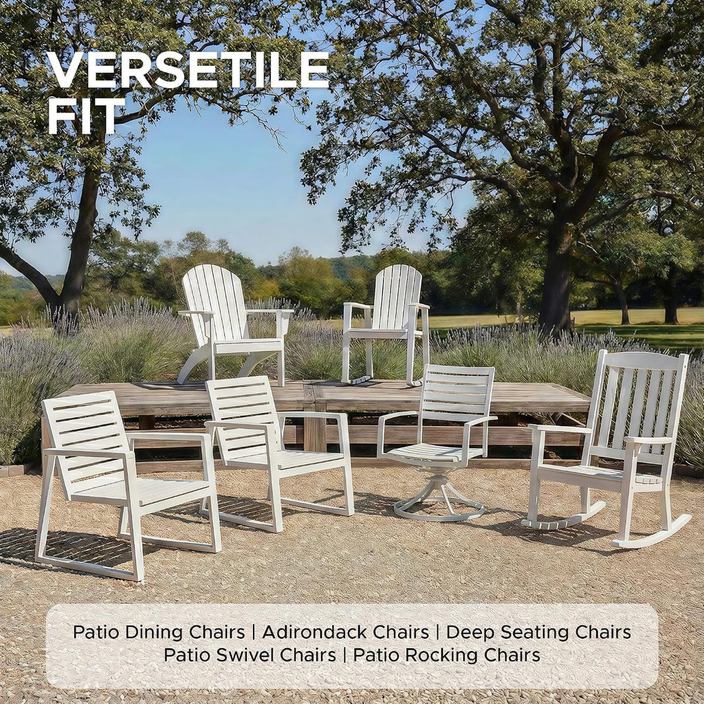 Outdoor Chair Cushions, Water-Resistant & Fade-Resistant, Patio Furniture Square Seat Replacement Chair Pads with