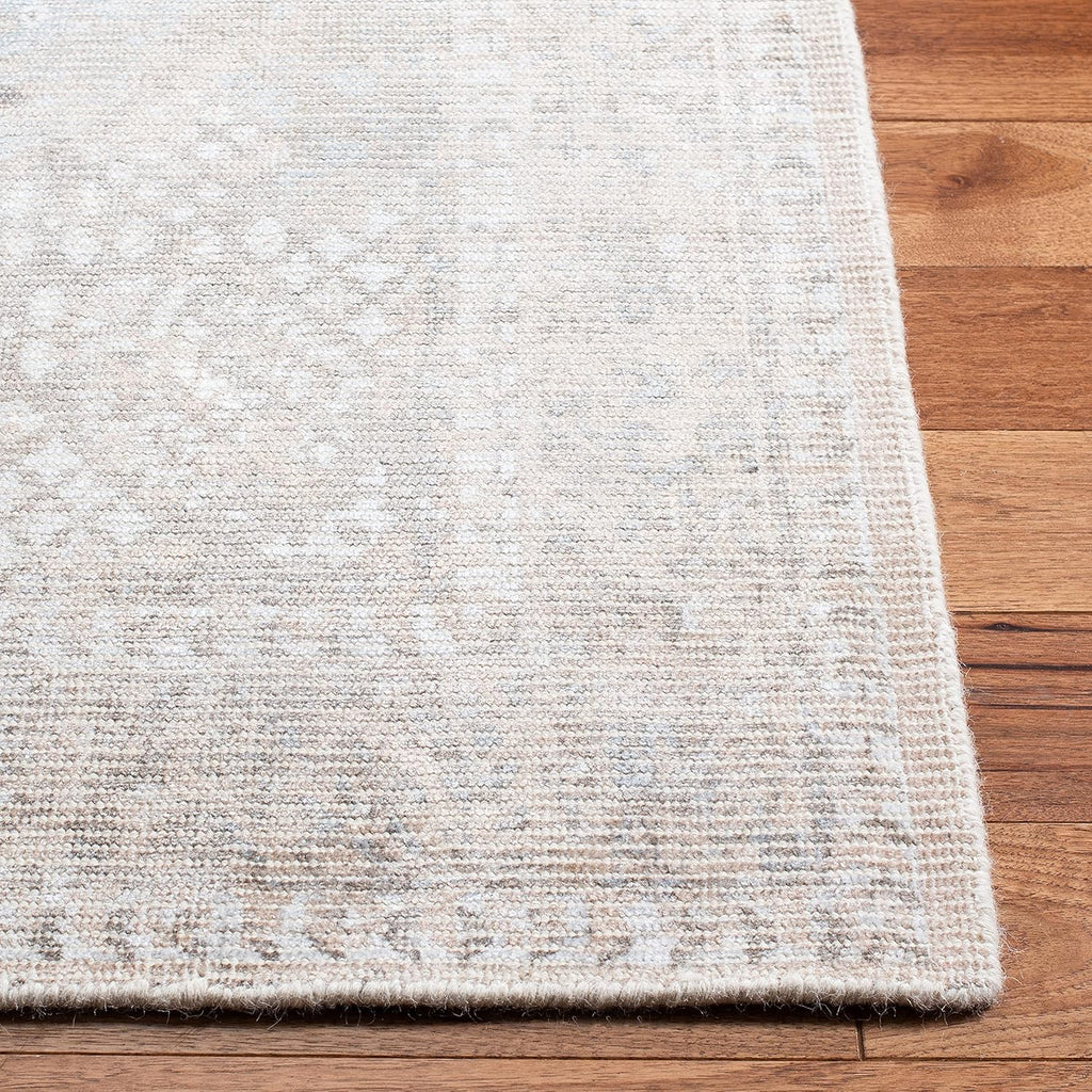 Restoration Vintage Area Rug - 9' x 12', Beige & Sand, Handmade Distressed Wool & Viscose