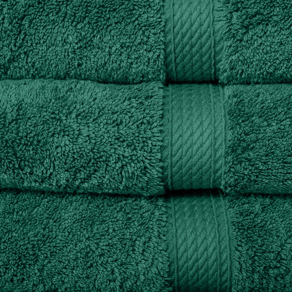 Buckingham Egyptian Cotton 6-Piece Towel Set, Washcloths, Hand Towels, Bath Towels, Teal