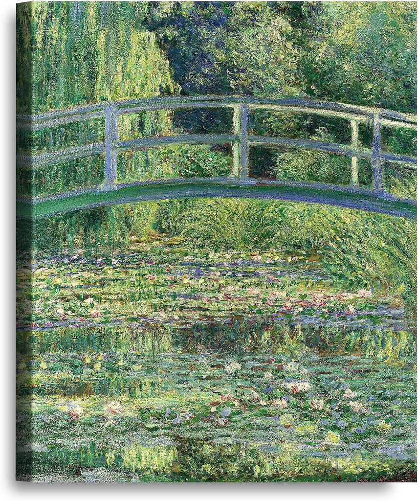 The Water-Lily Pond by Claude Monet The World Classic Art Reproductions, Giclee Canvas Prints Wall Art Decor
