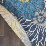 Home Passion Blue 8' x Round Area Rug - Easy Clean, Non Shedding, Bed Room, Living Room, Dining Room