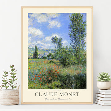 Museum Gallery Exhibition Poster, Claude Monet Art Works, Claude Monet Poster Prints, Vintage Print, Home Office