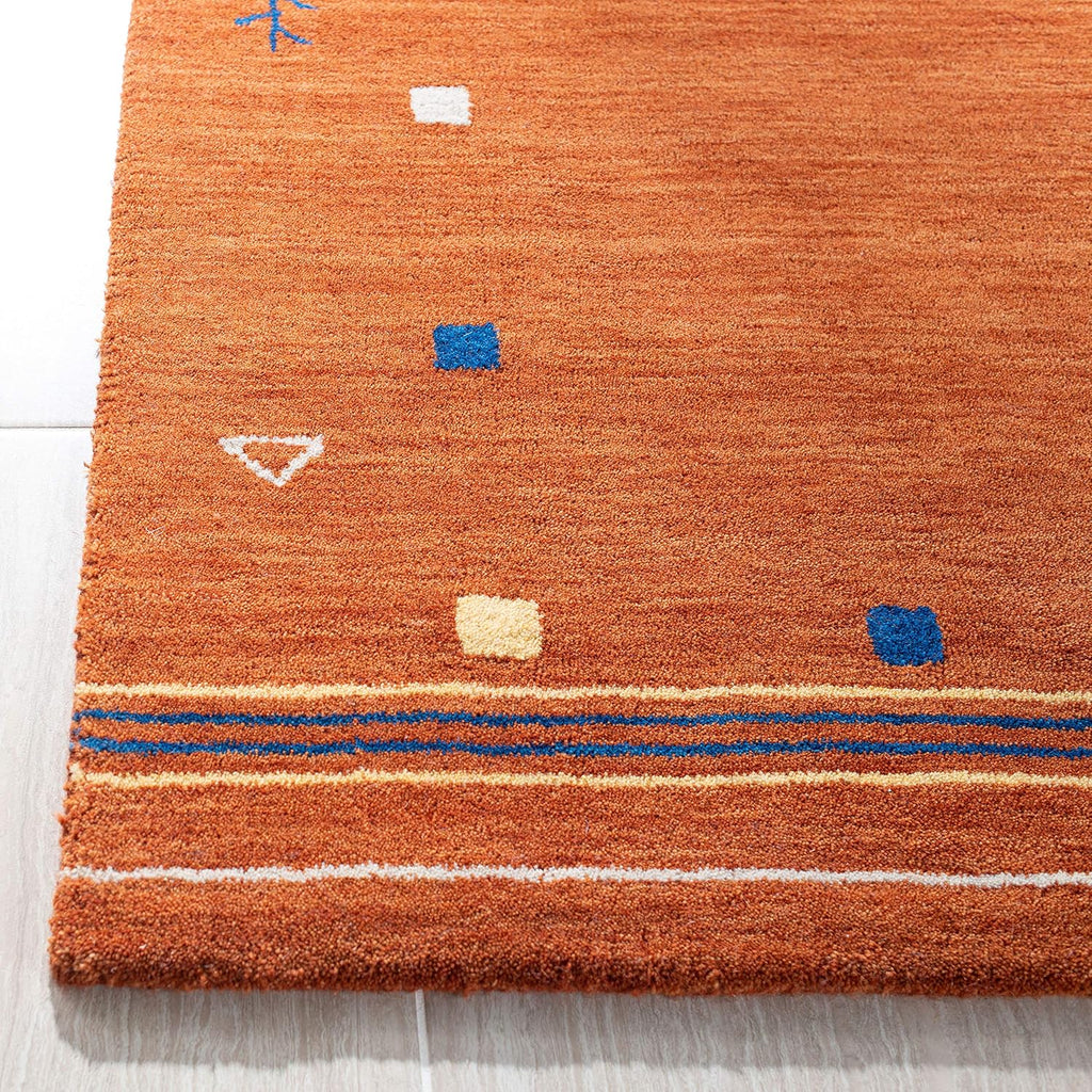 Area Rug 8x10 - Himalaya - Large - Rust, Handmade Wool