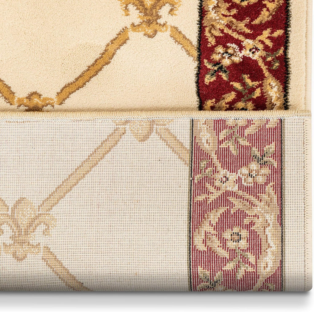 Custom Size Hallway & Stair Runner- Choose Your Length - Patrician Trellis Ivory French Traditional 31 Inch Wide x 12